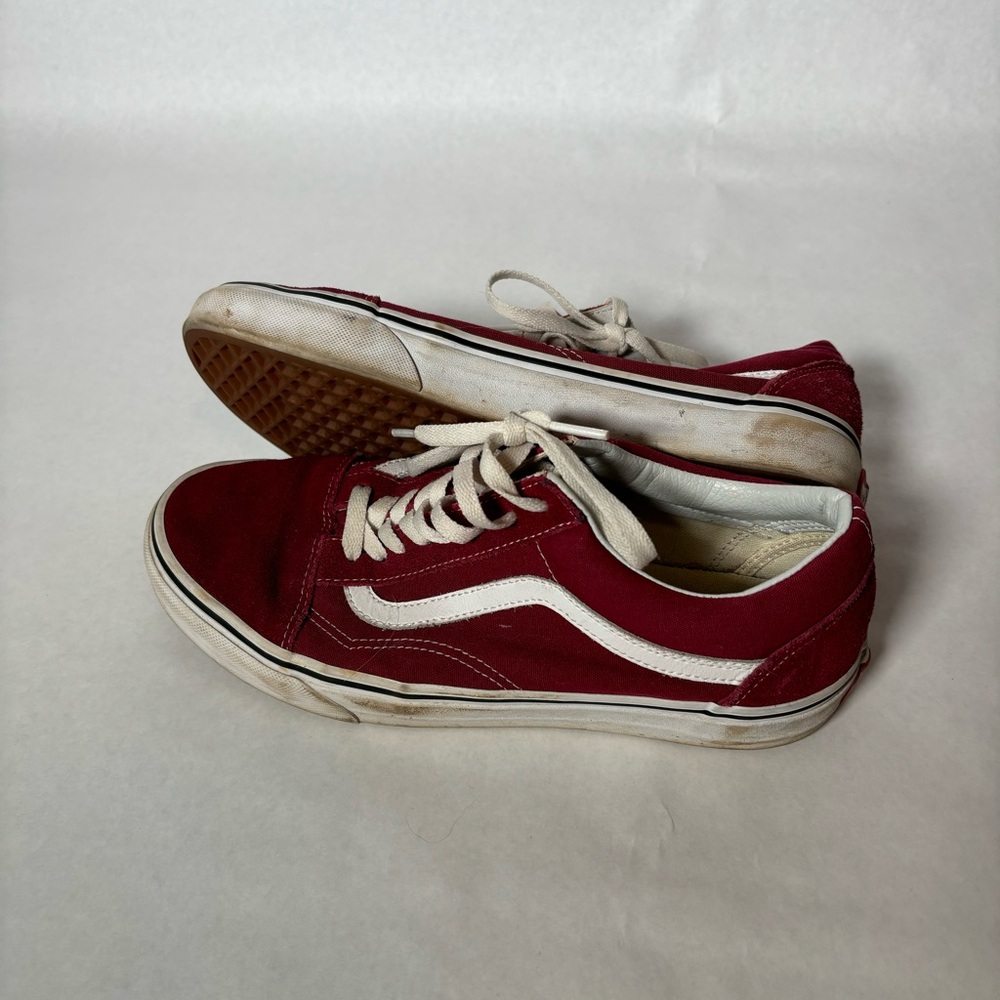 Vans Red and White Sneakers